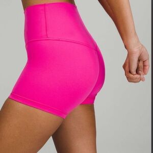 lululemon athletica High-Waisted Neon Pink Shorts